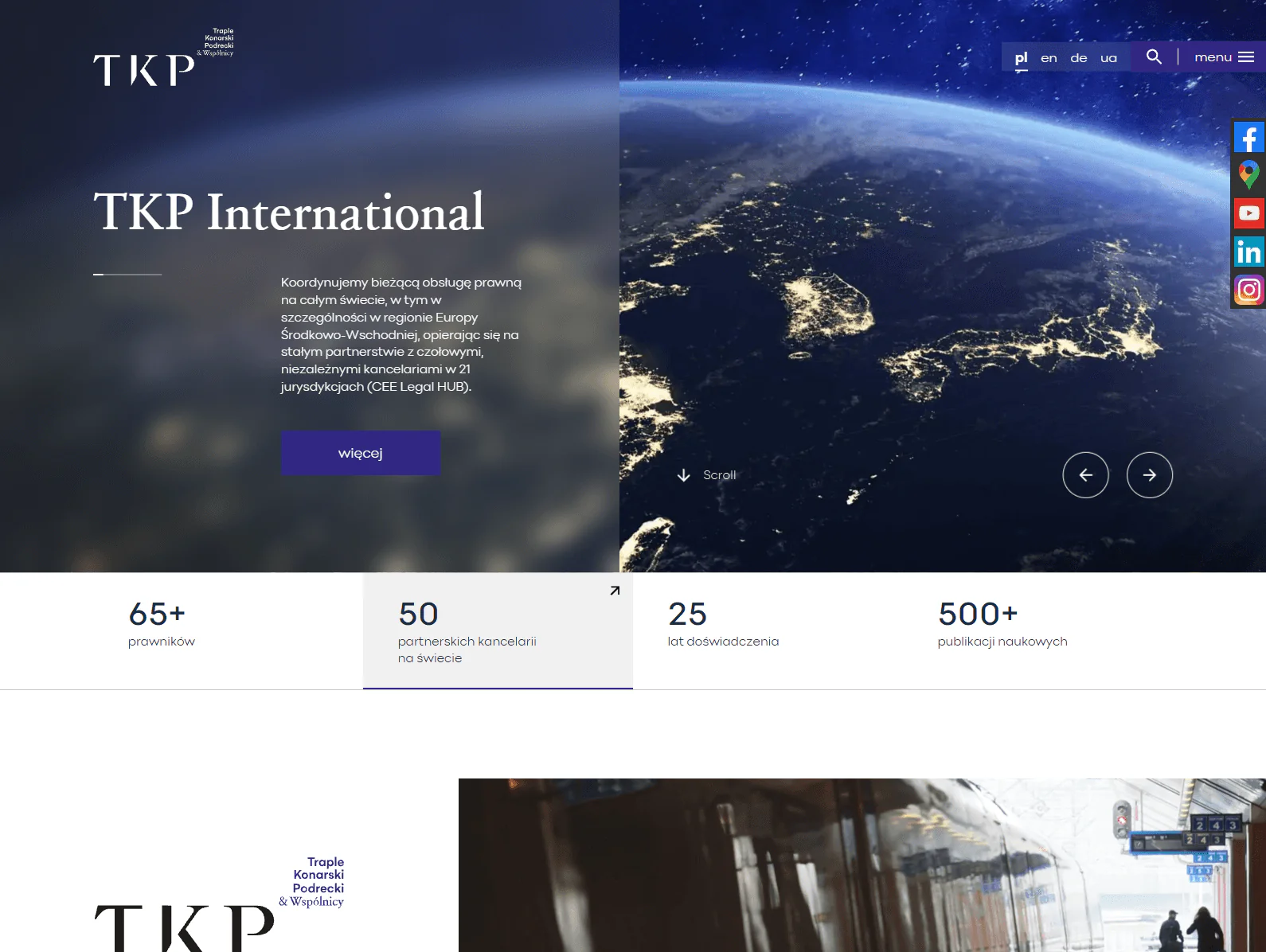 TKP International website design, law firm example