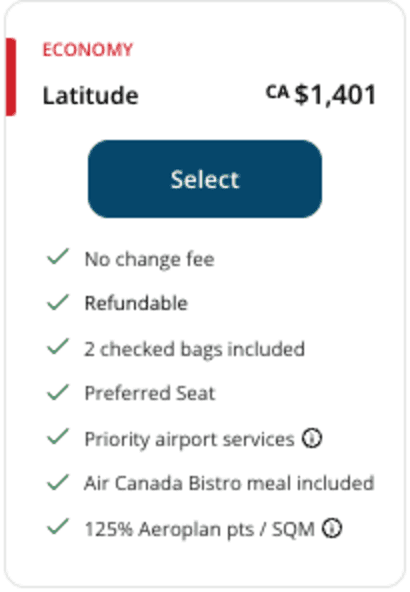 Latitude economy pricing