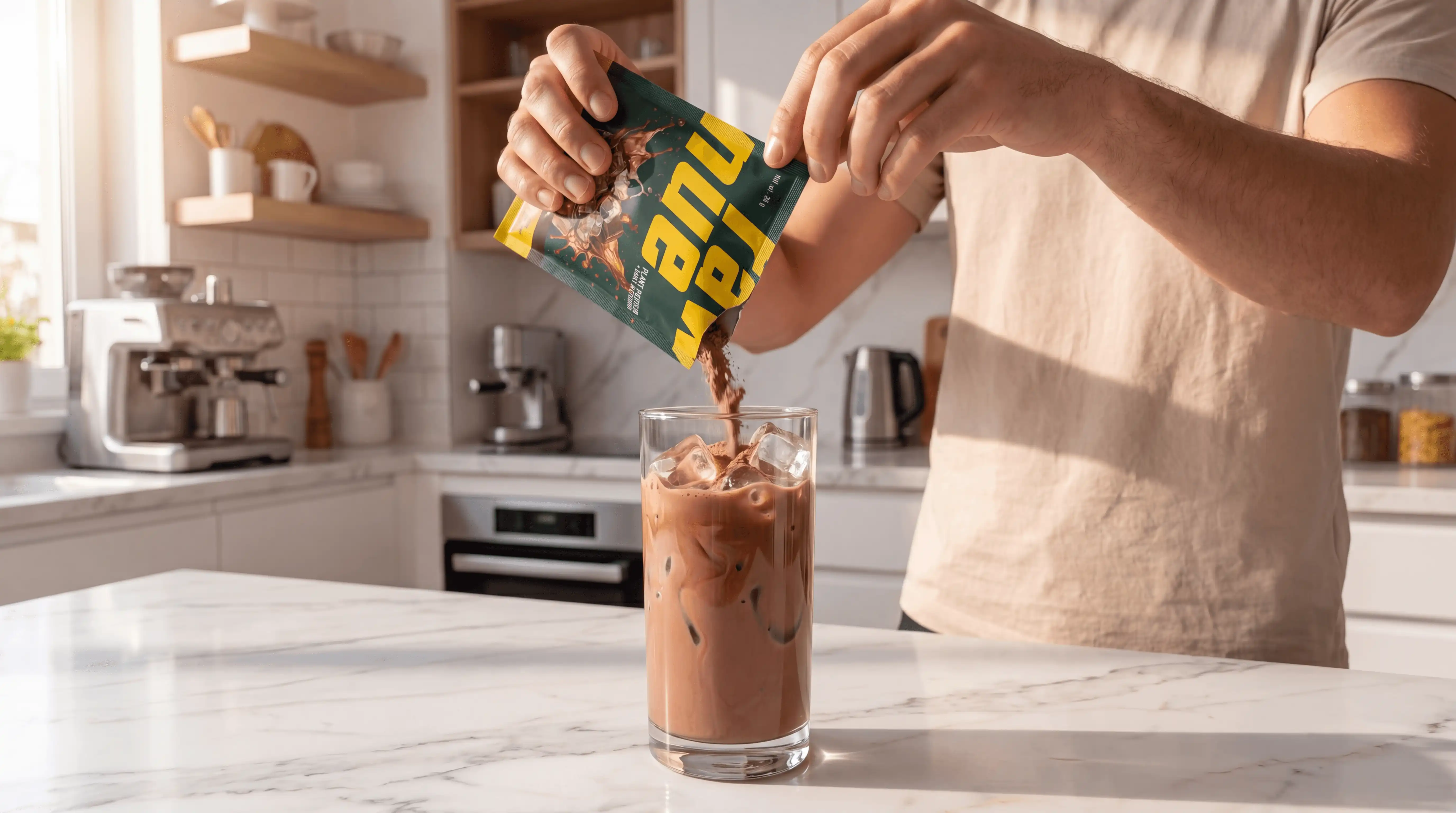 Rawnue Daily Routine shake sip and go plant-based morning nutrition