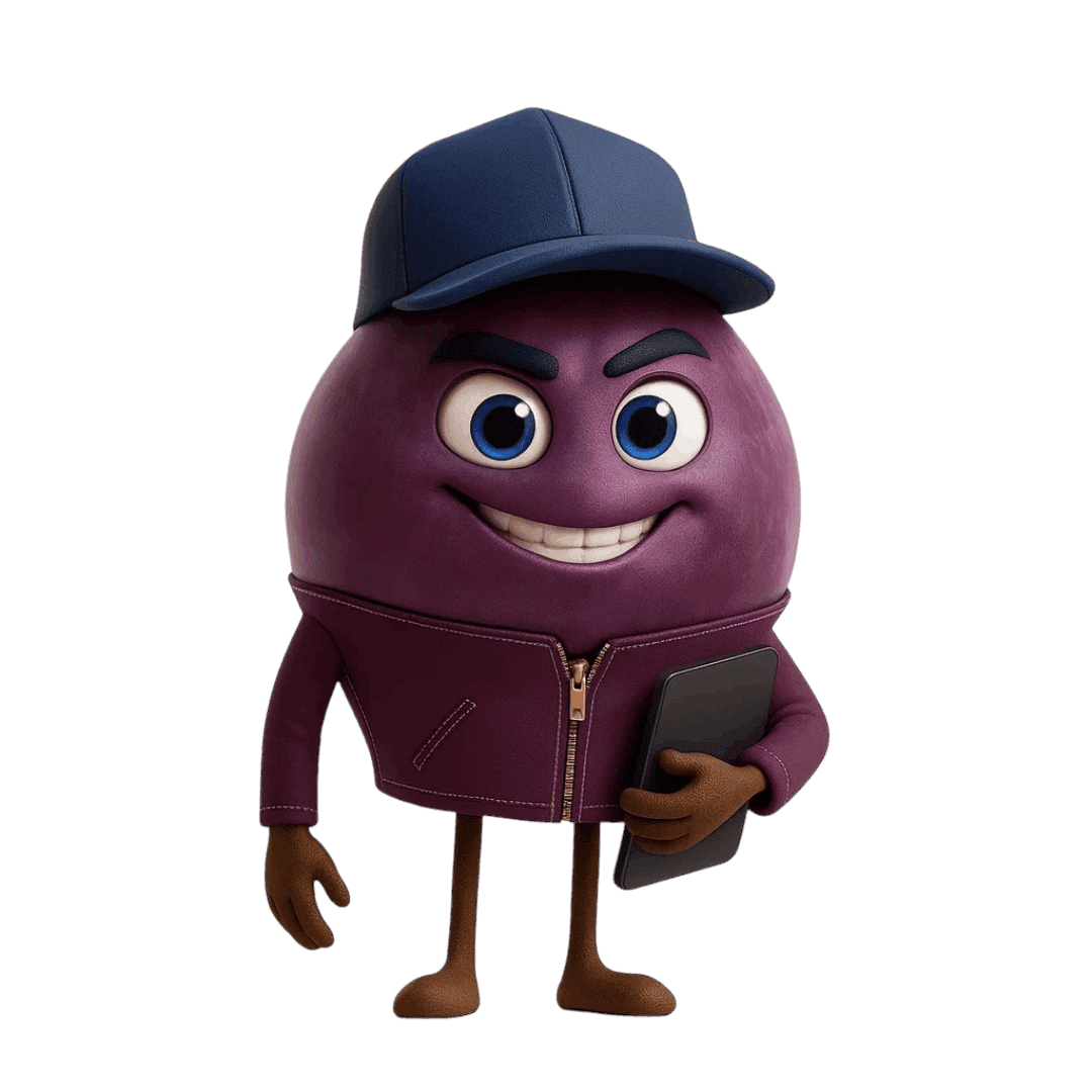 Zweigelt grape berry illustration for wine education.