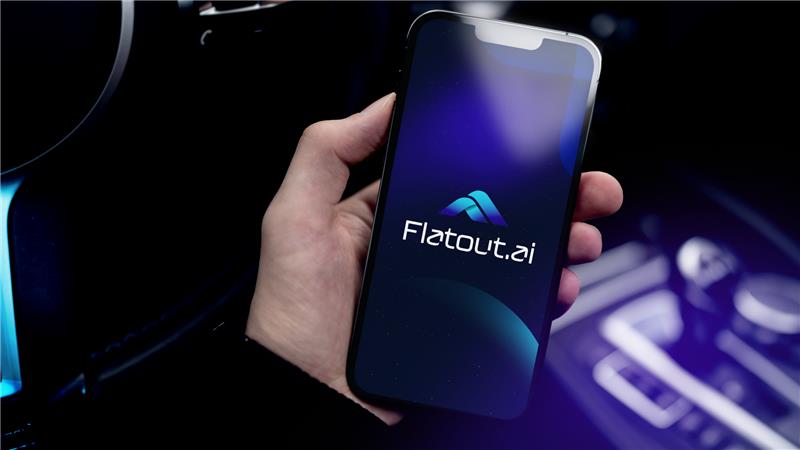 Flatout.ai website open on phone