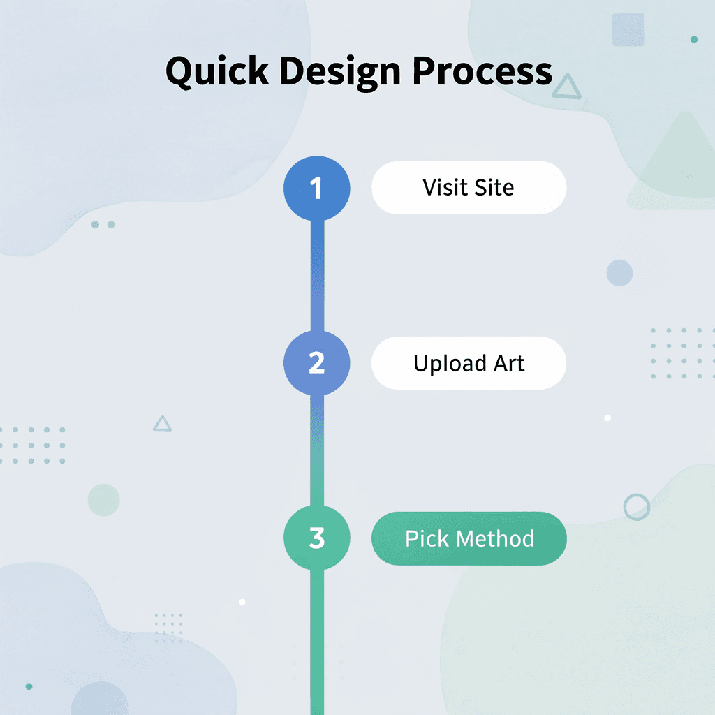 Four-step design process infographic