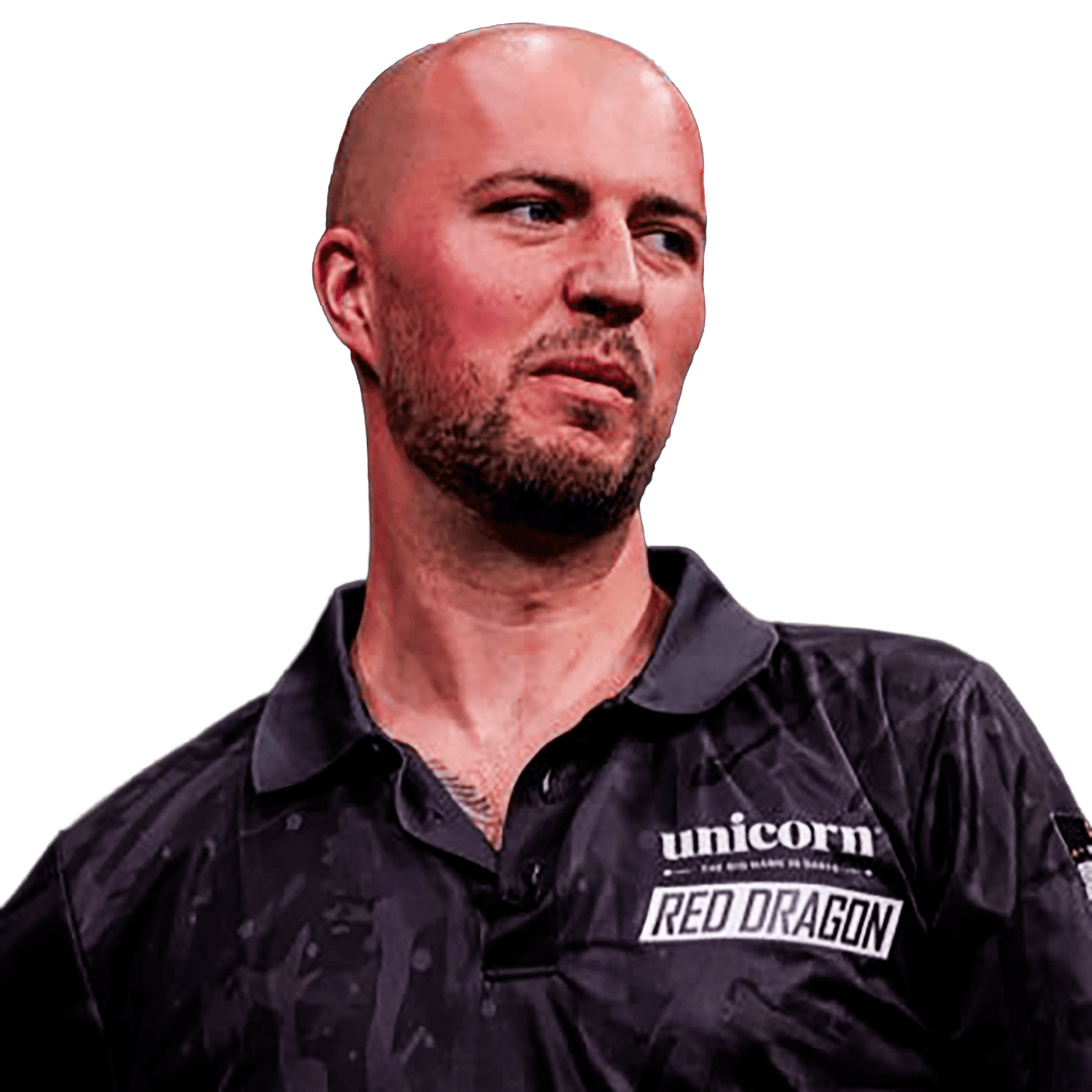 Player standing for camera.