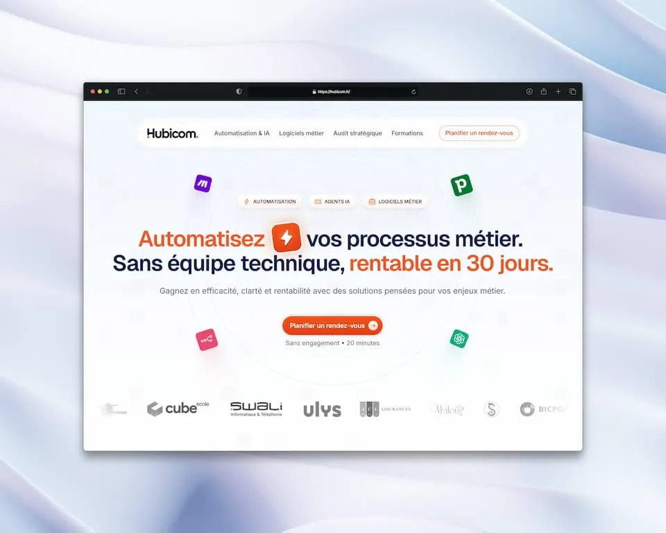 site multipages framer agence hubicom