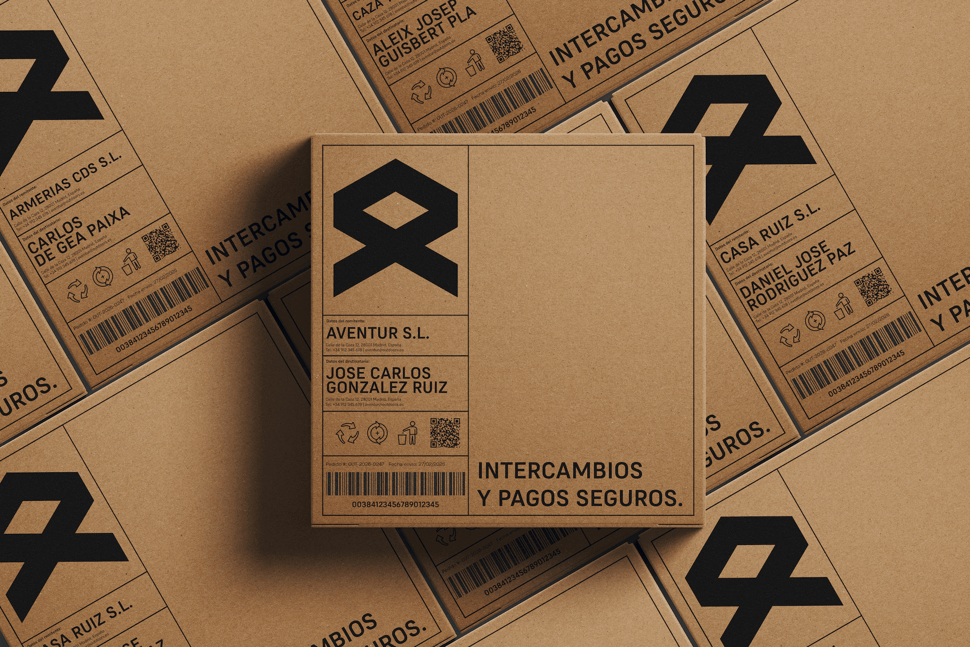 Shipping boxes with the Armerox brand