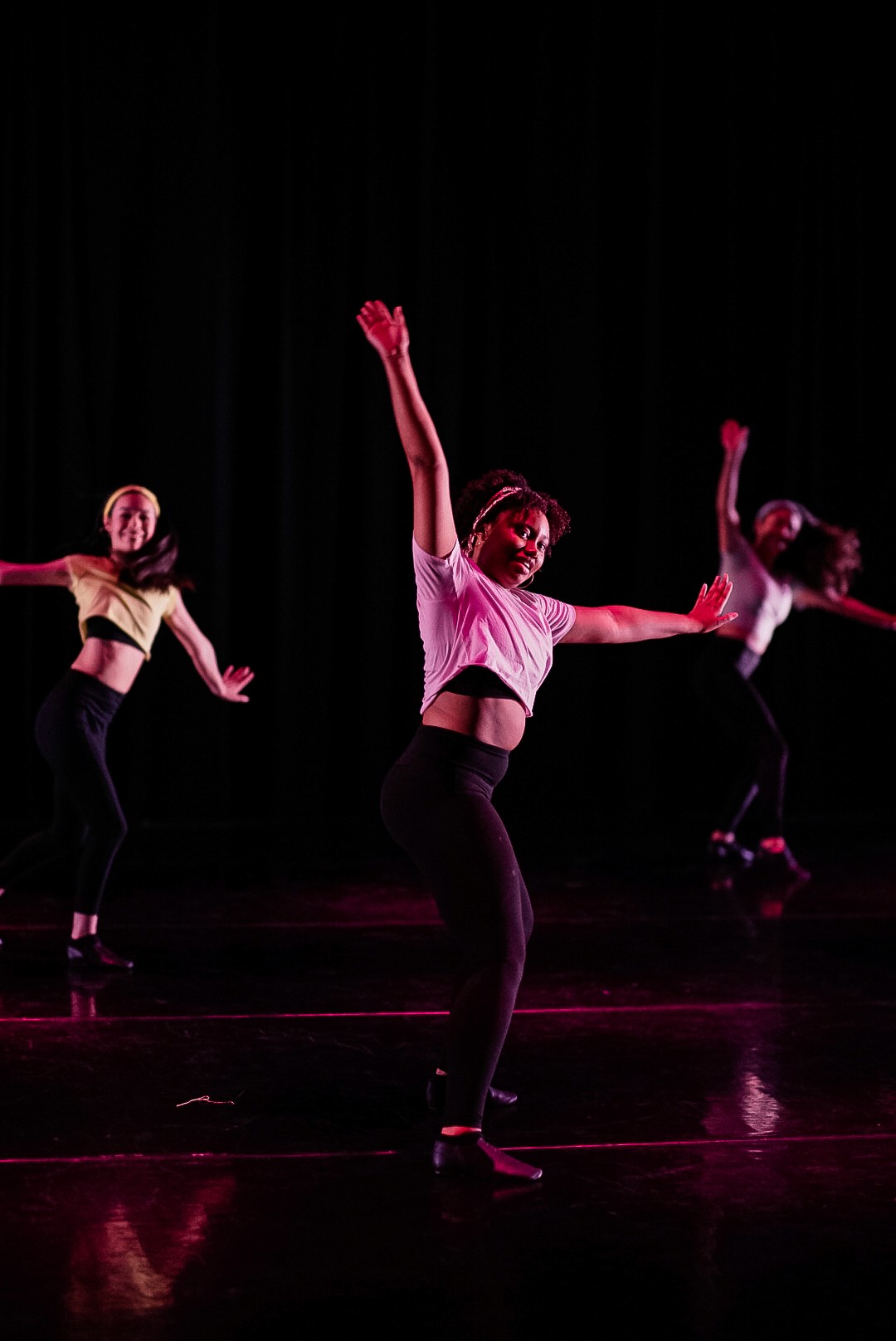 team workspace with people working