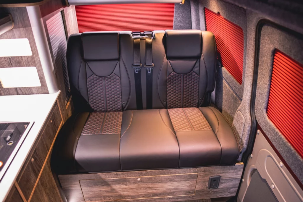 modular seating in small campervan