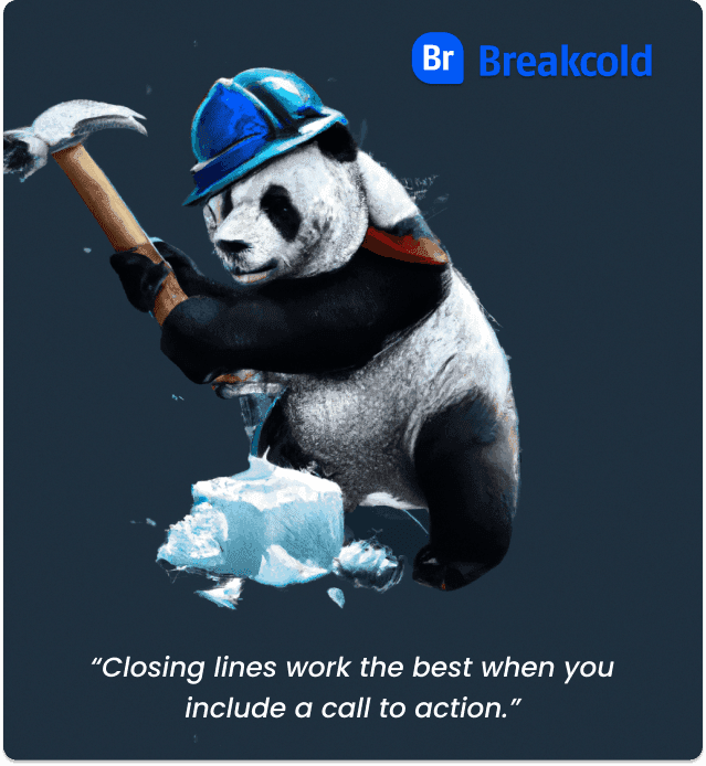 Conseil 2 pour la ligne de fermeture d'un cold email | Breakcold