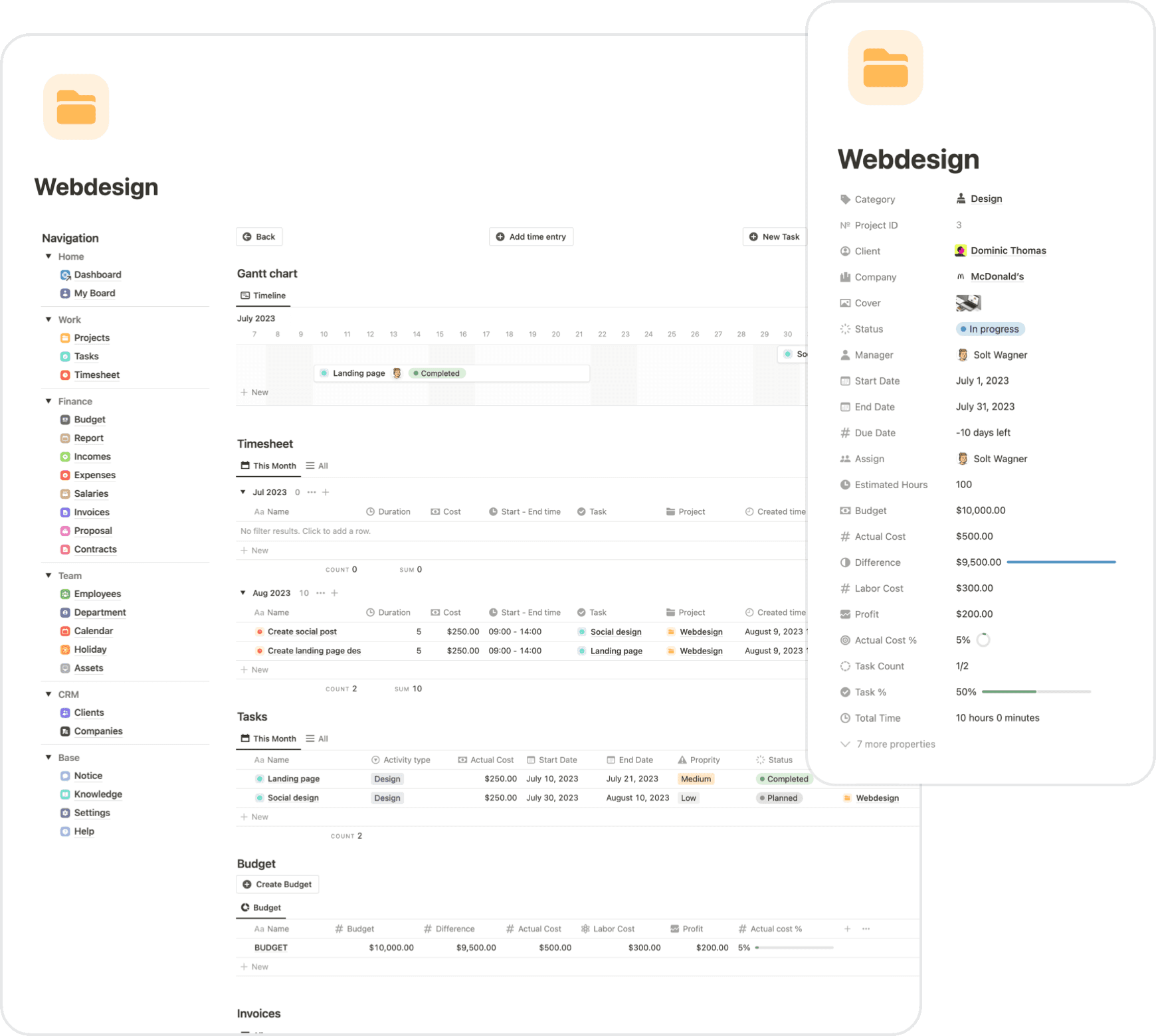 Notion Intranet Business Management Template