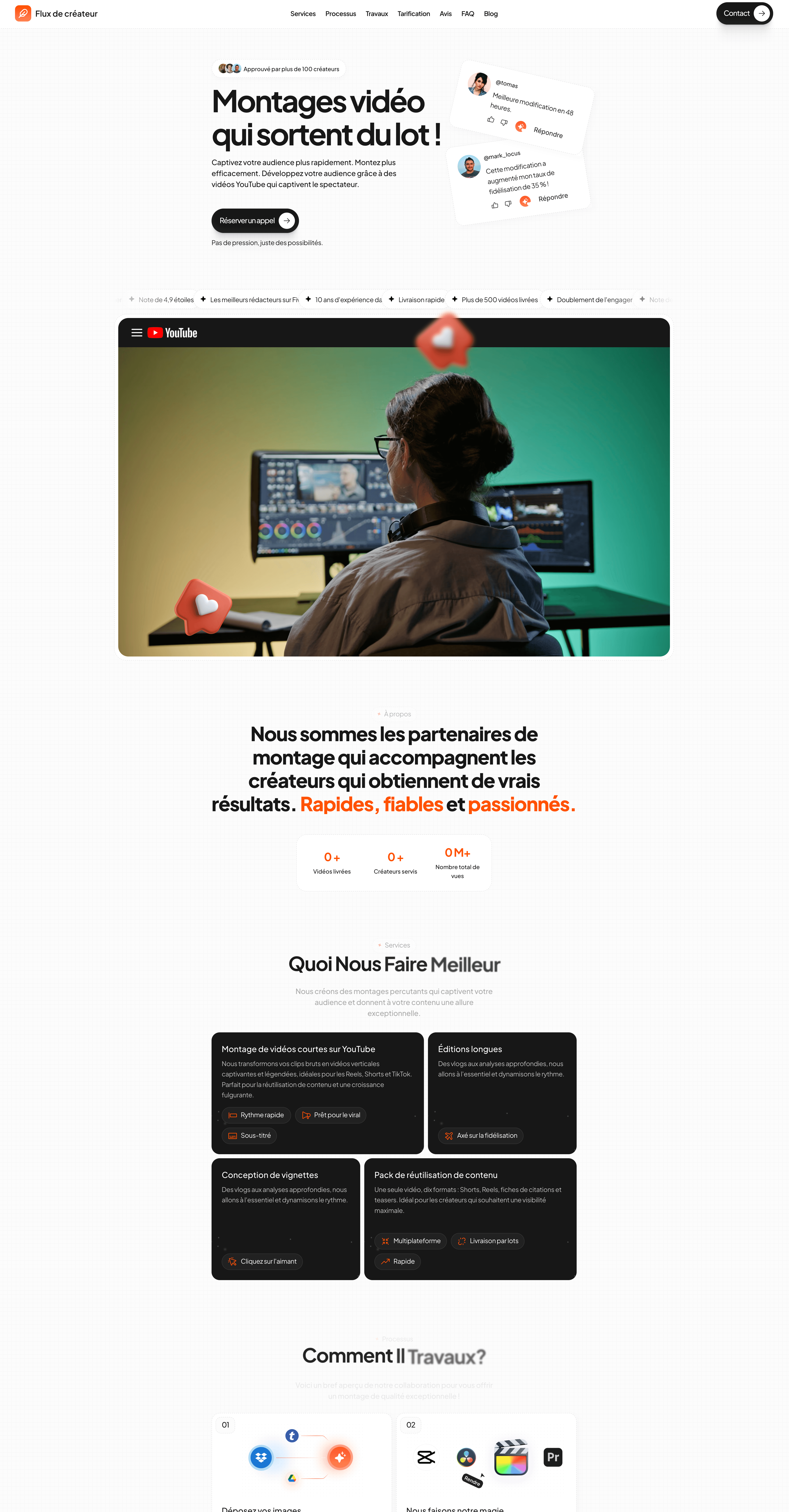 Accueil d'une boutique e-commerce sur Shopify