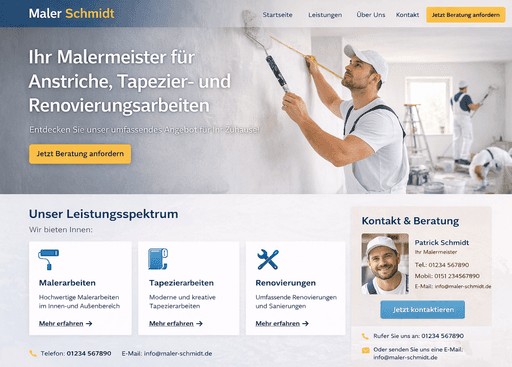 Maler Schmidt - Malermeister für Anstriche, Tapezier- und Renovierungsarbeiten