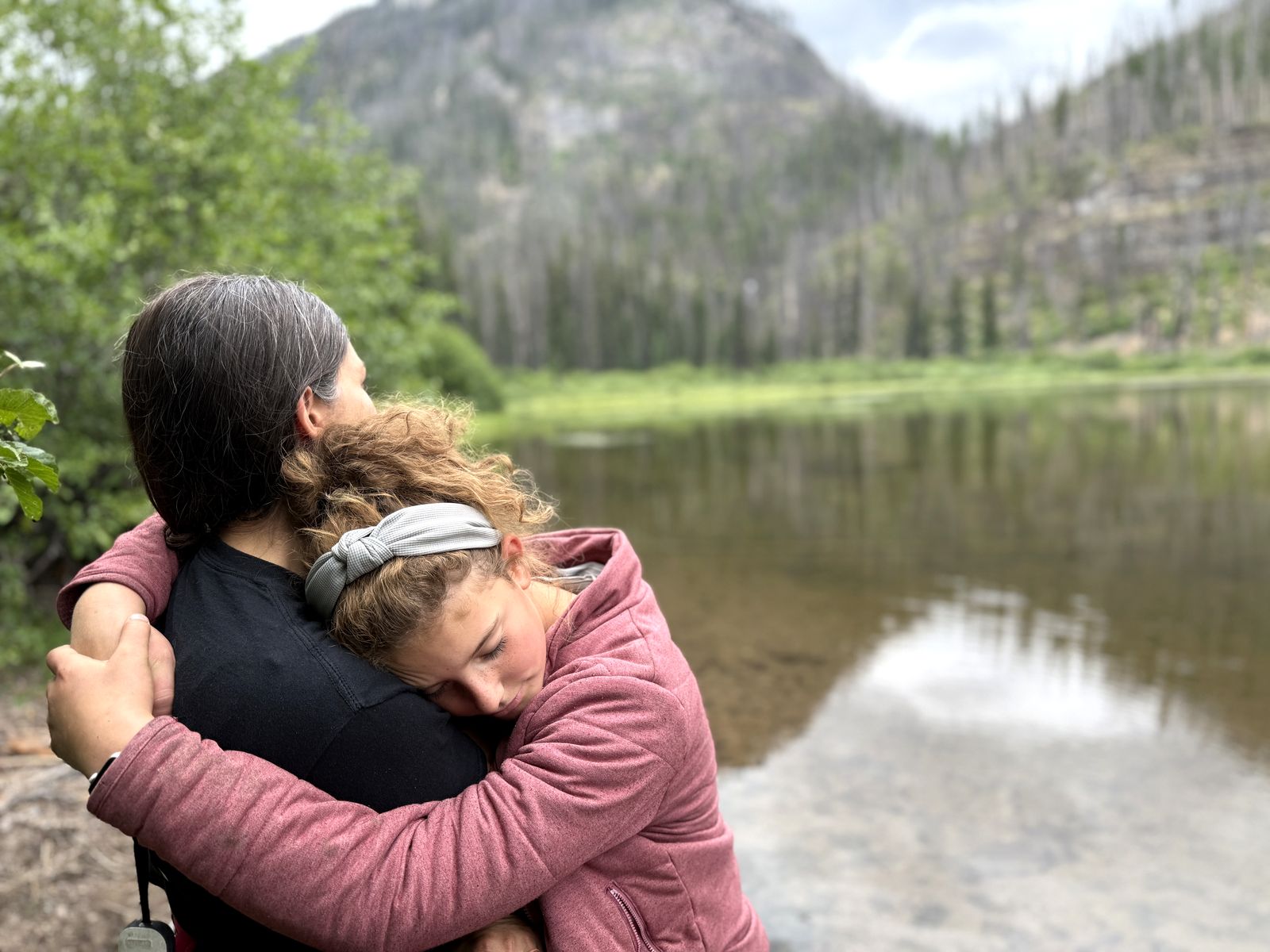 A quiet embrace at Lake Alva near the world's largest larch tree
