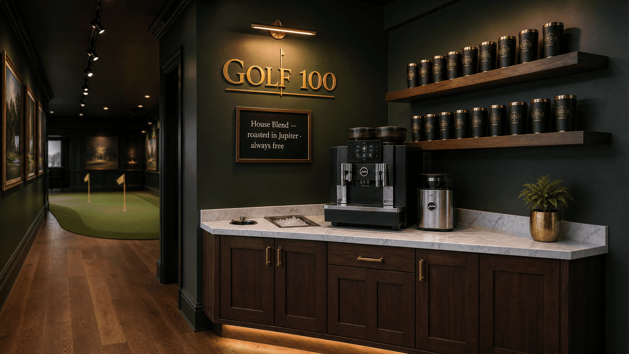 Golf100 coffee bar with JURA GIGA X10