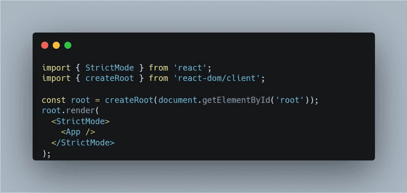 Using StrictMode in React.