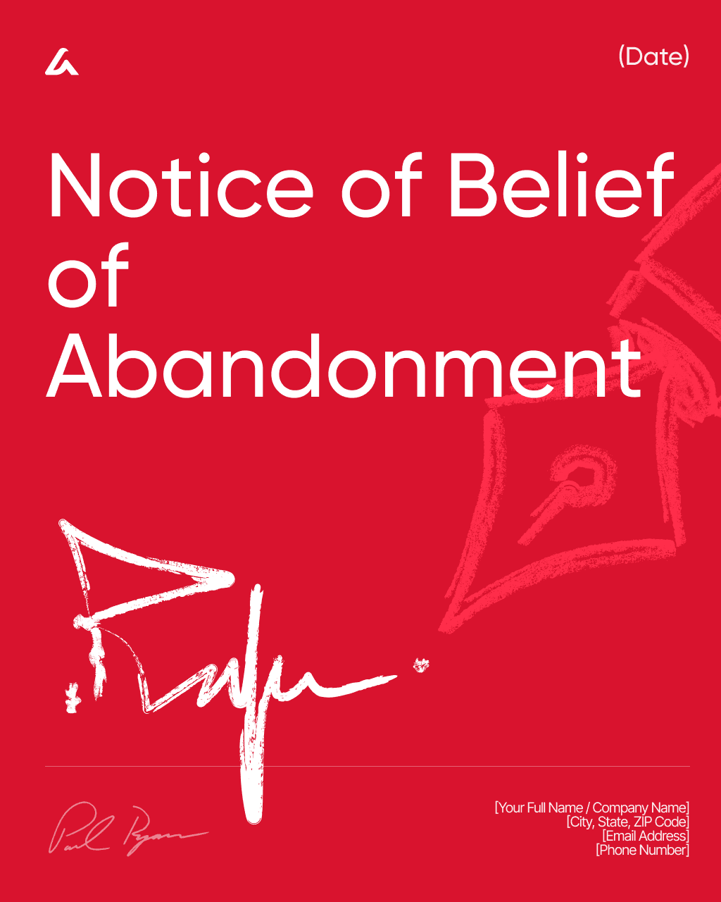 Notice of Belief of Abandonment
