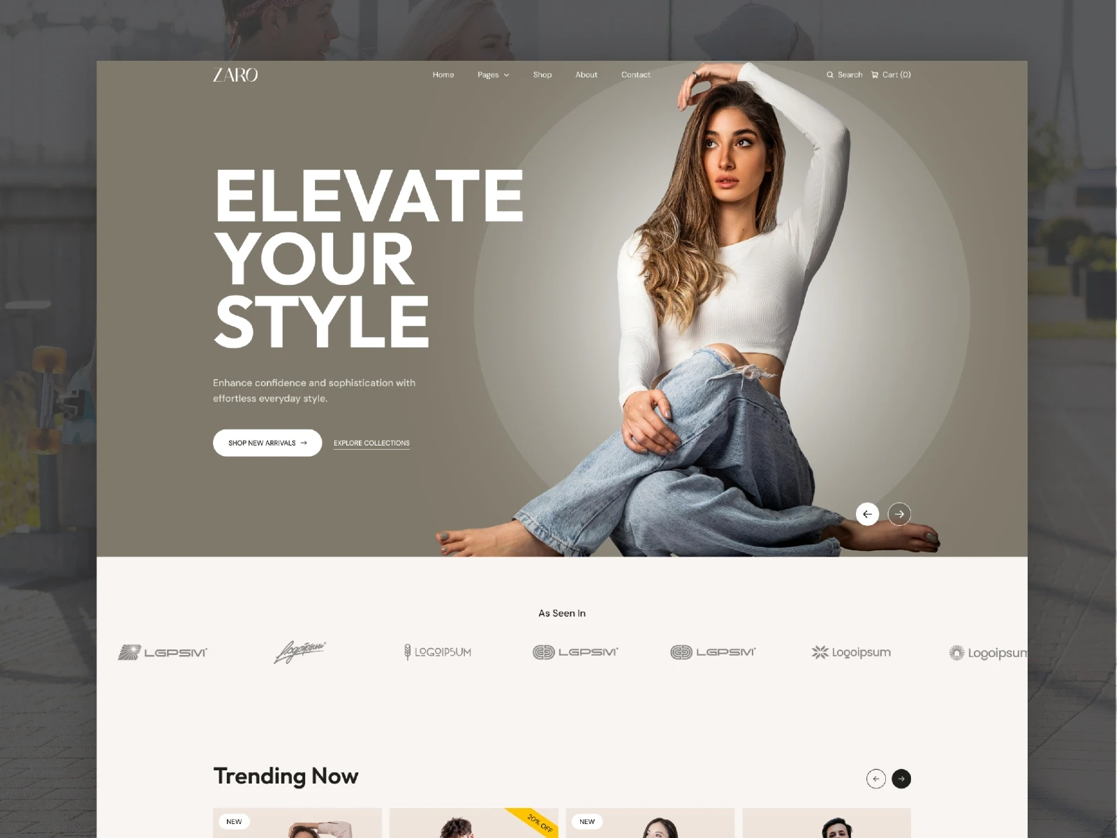 Zaro Framer template