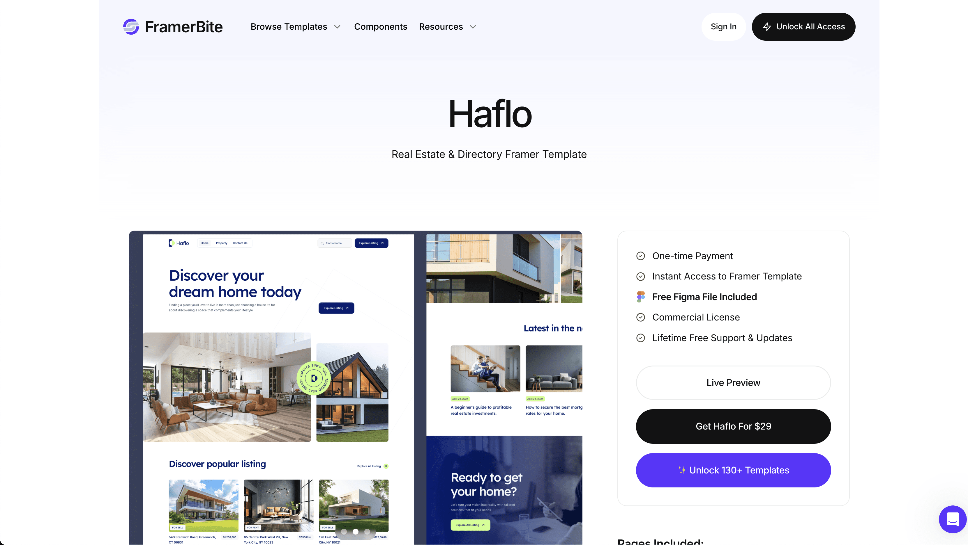 Haflo Framer Template