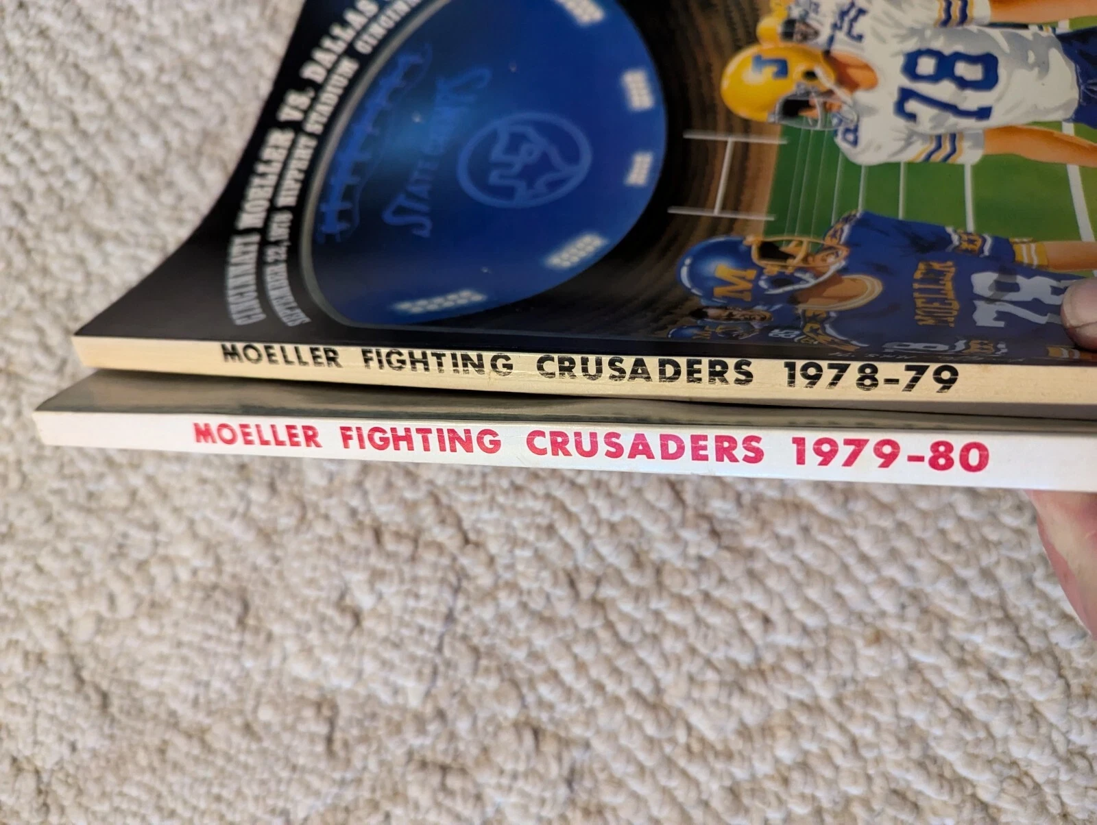 Vintage Moeller football programs from 1978–80 selected as a deeply personalized gift