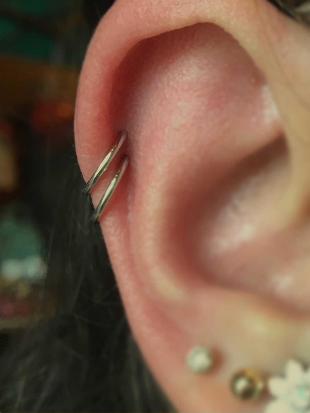 Tradecraft Body Piercing Ocean City Maryland Cartilage Hoop Piercing