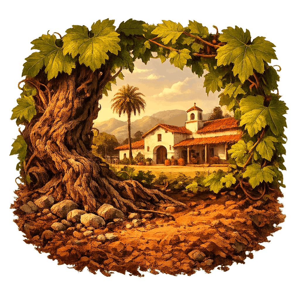 Detailed graphic of the Palmilla wine region.