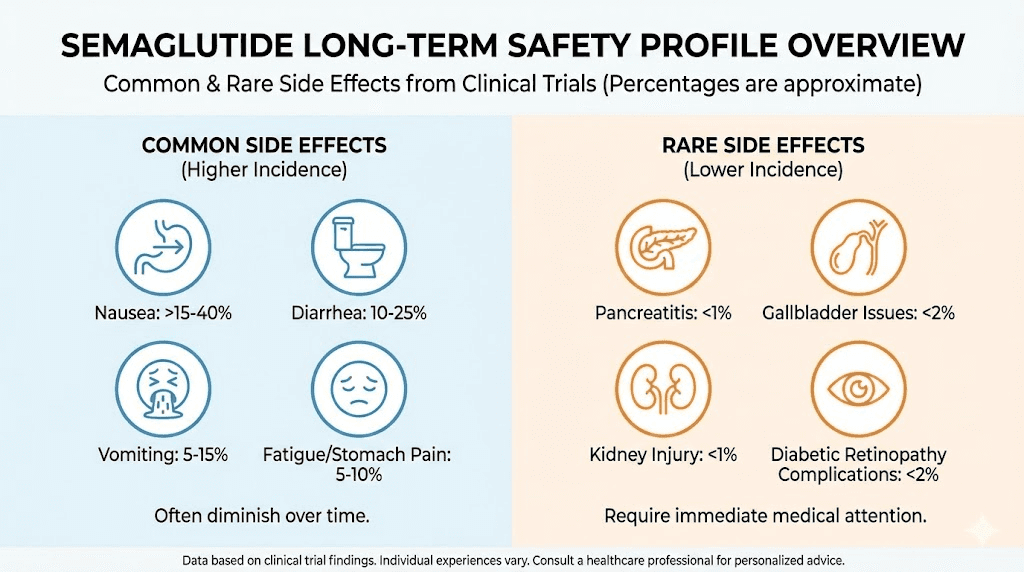 Semaglutide long-term side effects and safety profile from clinical trials