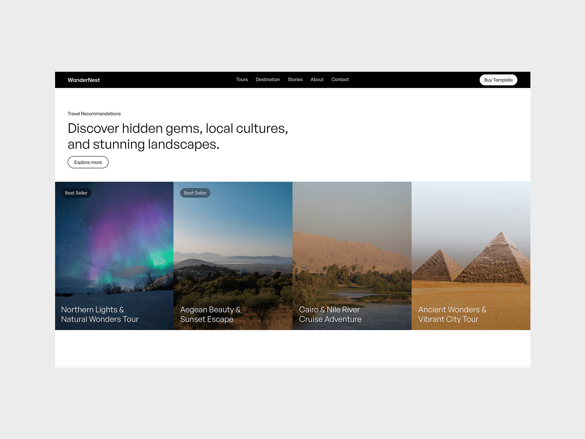 Travel Agency Website Framer Template