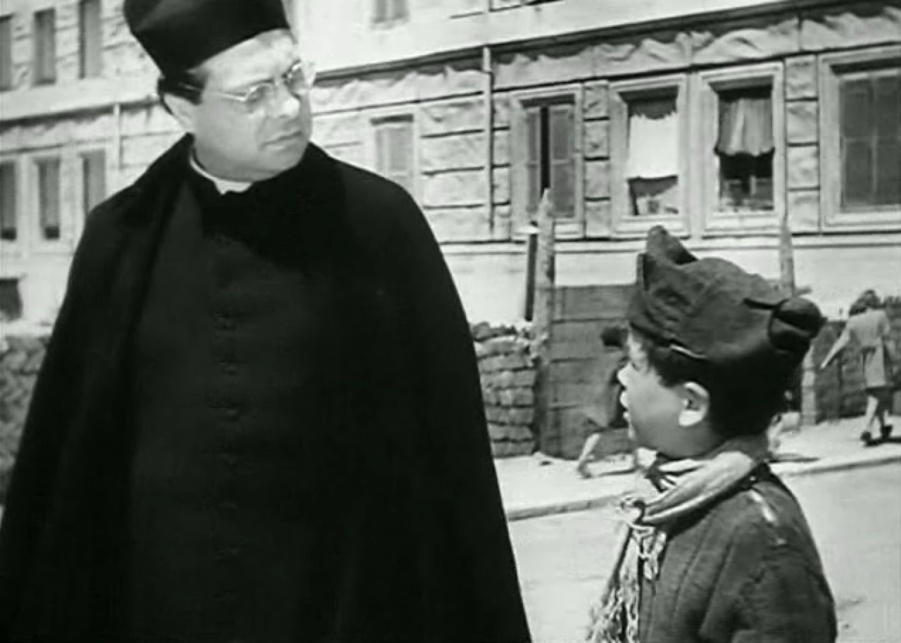 Aldo Fabrizi in Roma città aperta di Roberto Rossellini, 1945