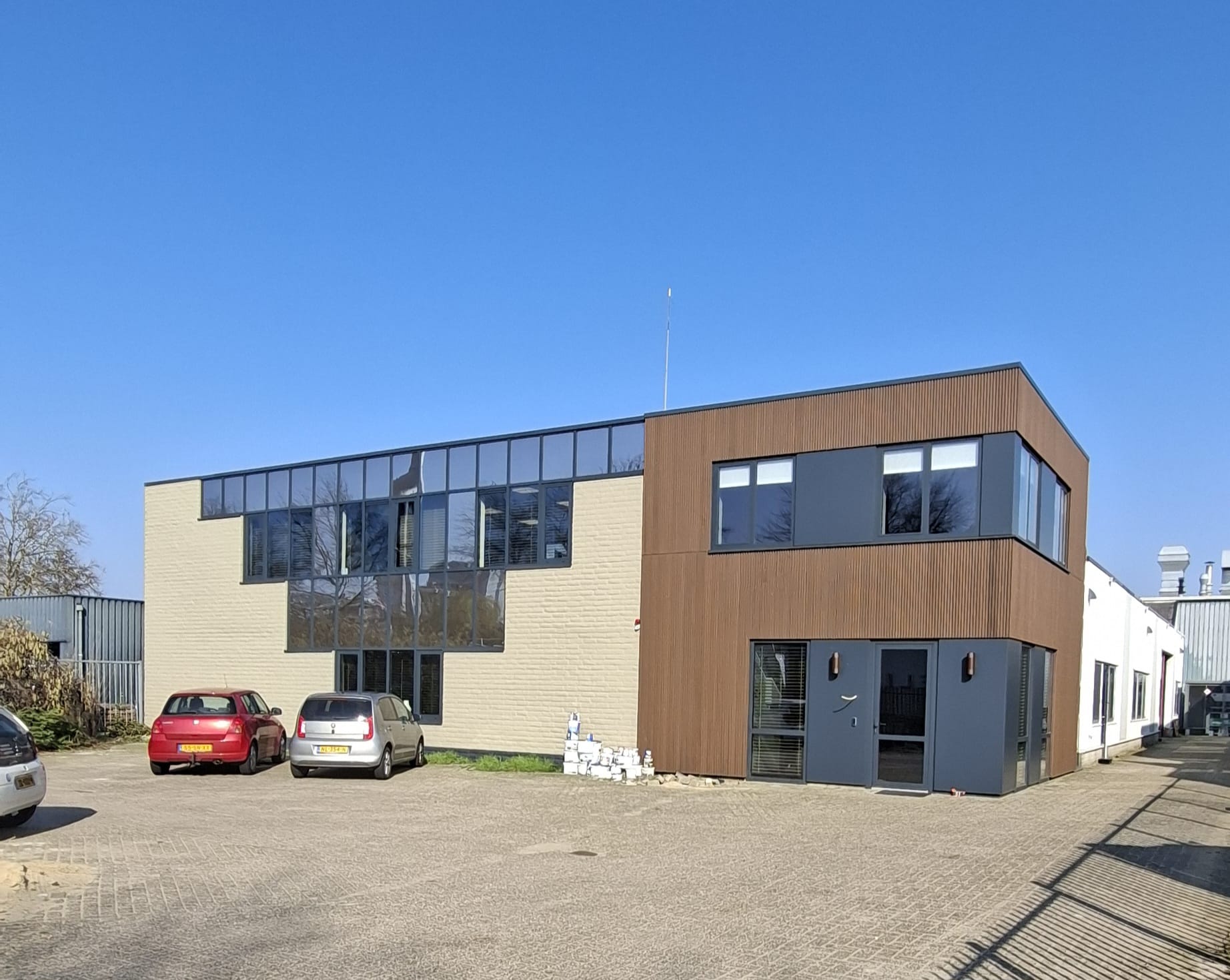 Two men greeting with hand