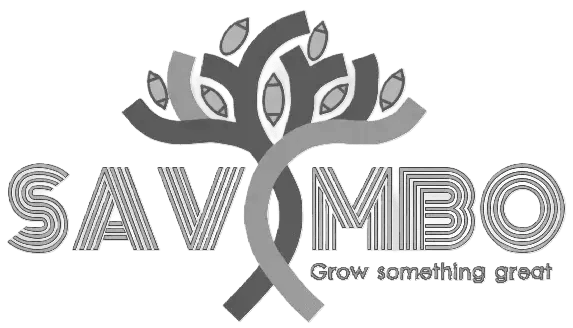 SAVIMBO logo with gaia tree and illuminum-like text. "Grow something great". gaia.eco