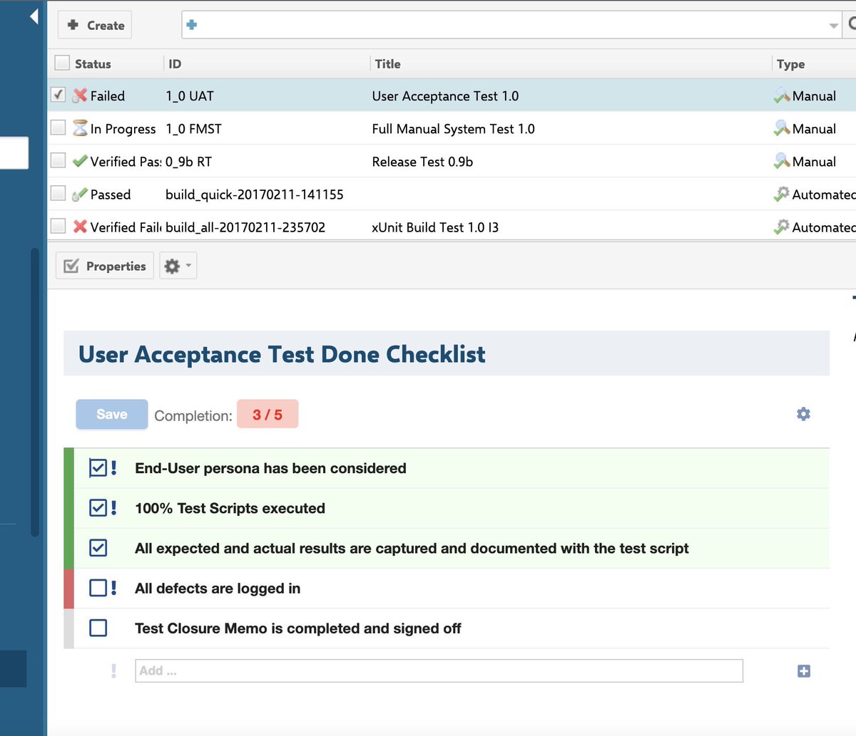 Checklists now for Test Runs and Plans in Nextedy Checklist