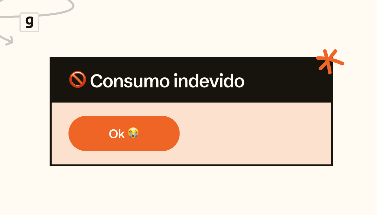 Pop-up de aviso retornando a mensagem: "Rejeição 656: consumo indevido.ä