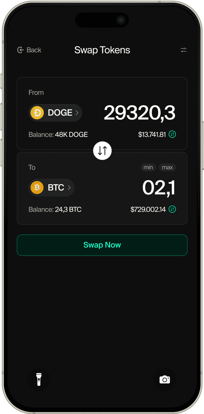 Convert Dogecoin to Bitcoin easily