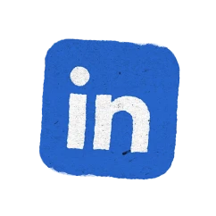 LinkedIn logo, highlighting how easy it is to connect your professional portfolio with your LinkedIn profile.