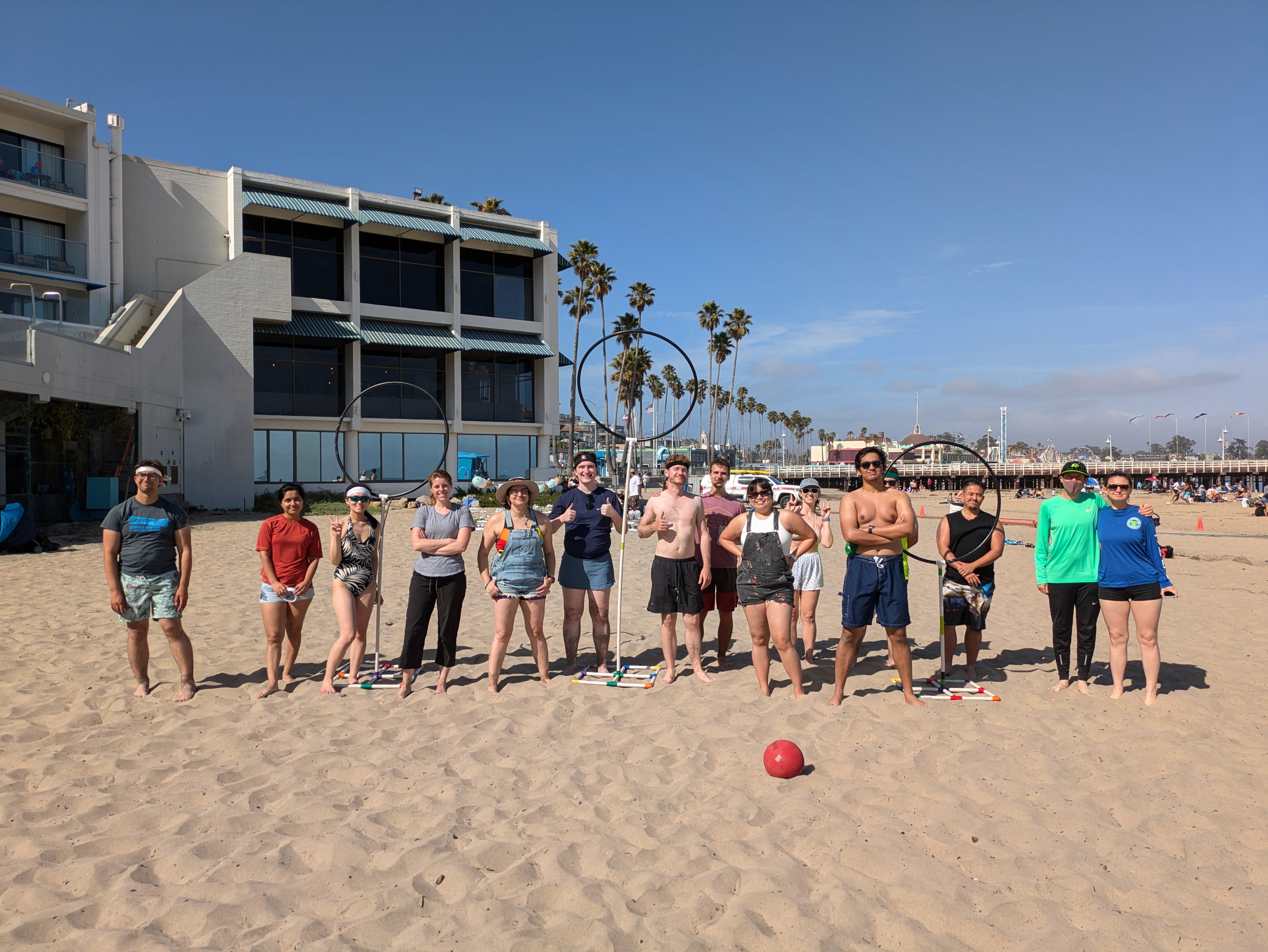 Silicon Valley Vipers at beach quadball in Santa Cruz, summer 2024