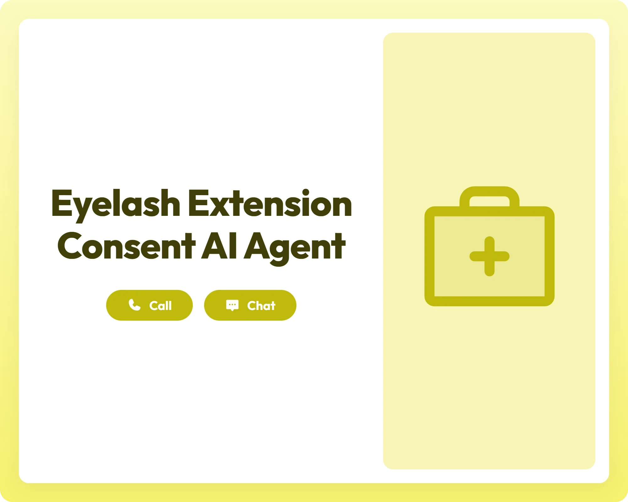 ai consent form agent supports call and chat with first aid kit tools