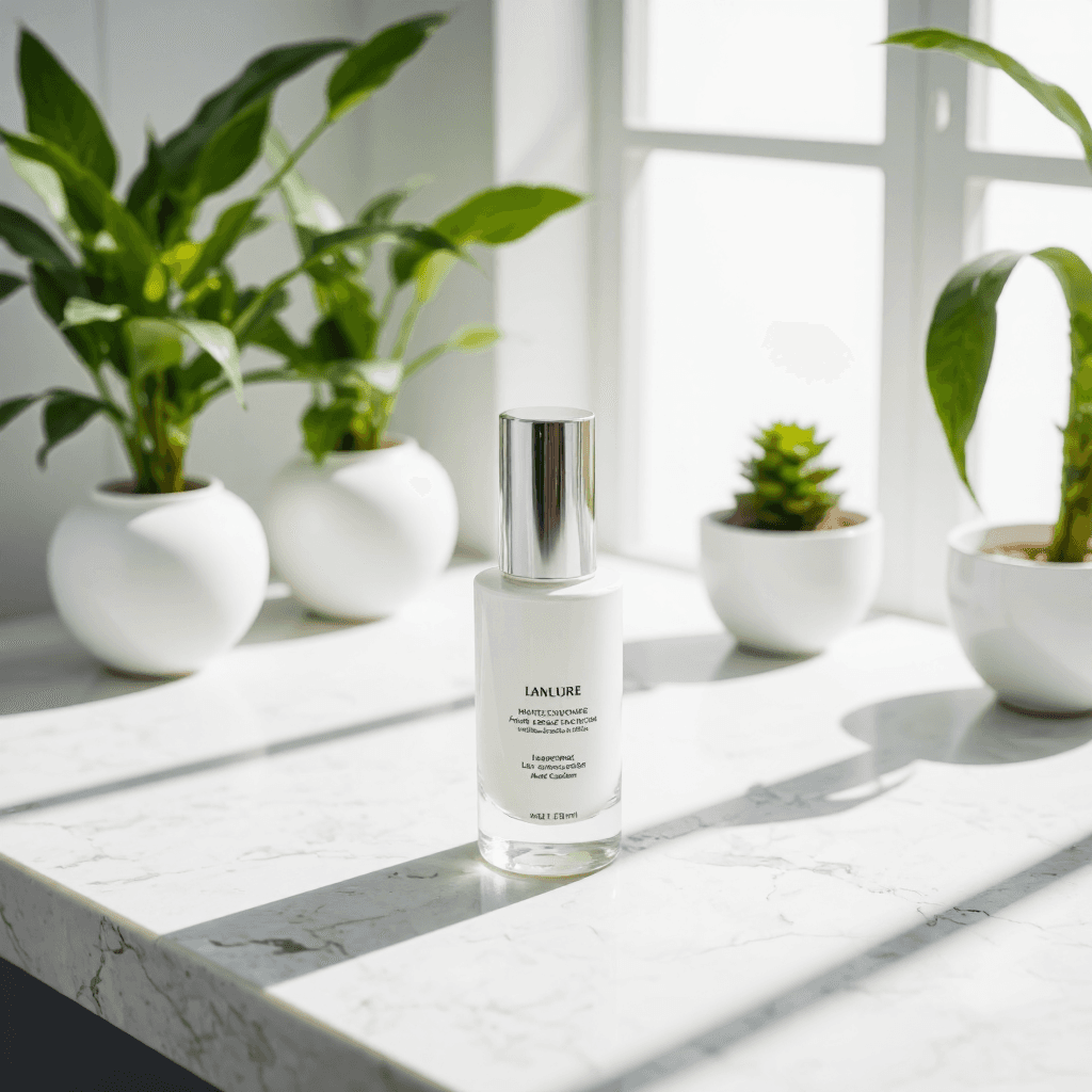 product photography of a bottle of skincare serum