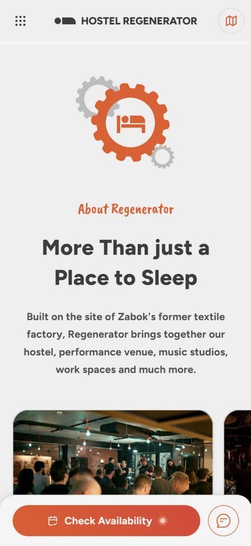 Regenerator Project Screenshot - Mobile