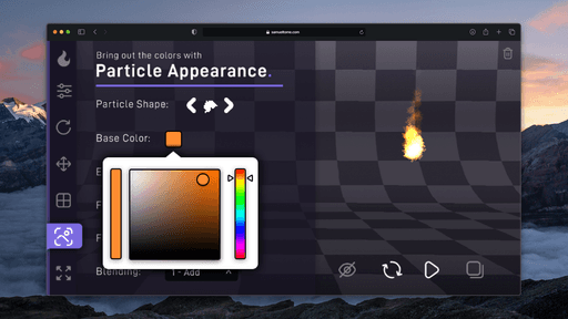 FlowFX App UI Design Particle Creator - By Samuel Tomé, Designer & Game Developer