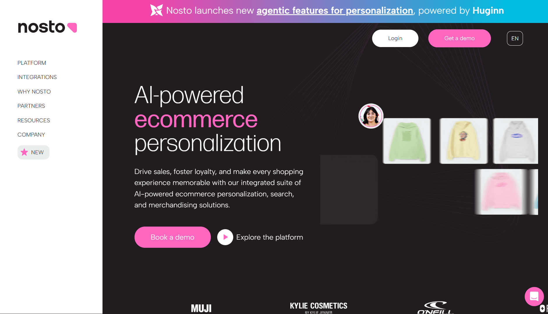 Nosto Homepage