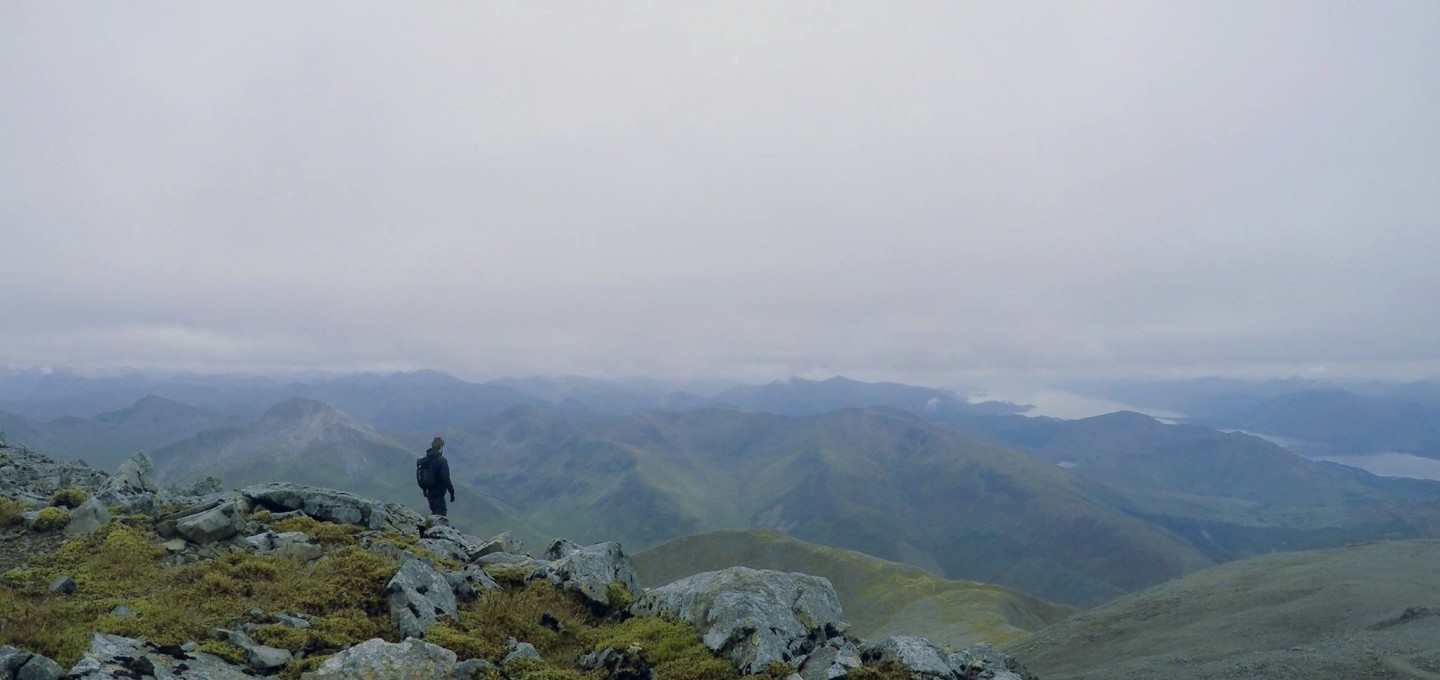 man hiking