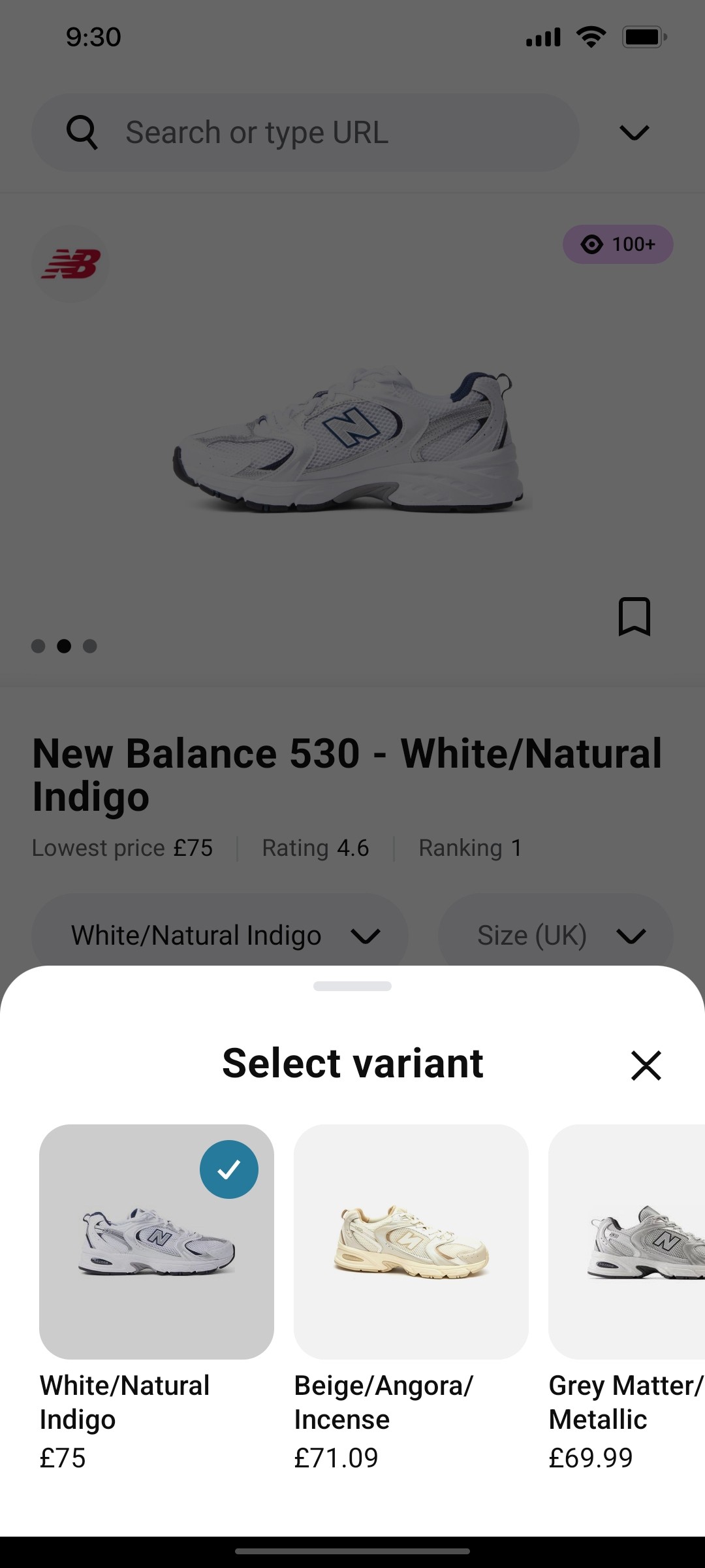 Klarna Select Color Screen Screen