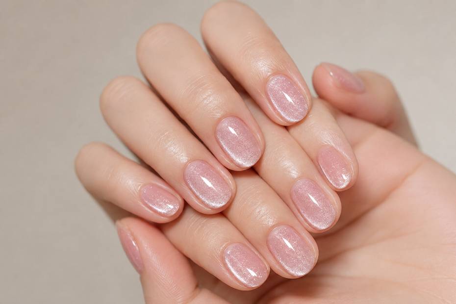 Manicure minimalista de una estudiante durante sus clases Nailu