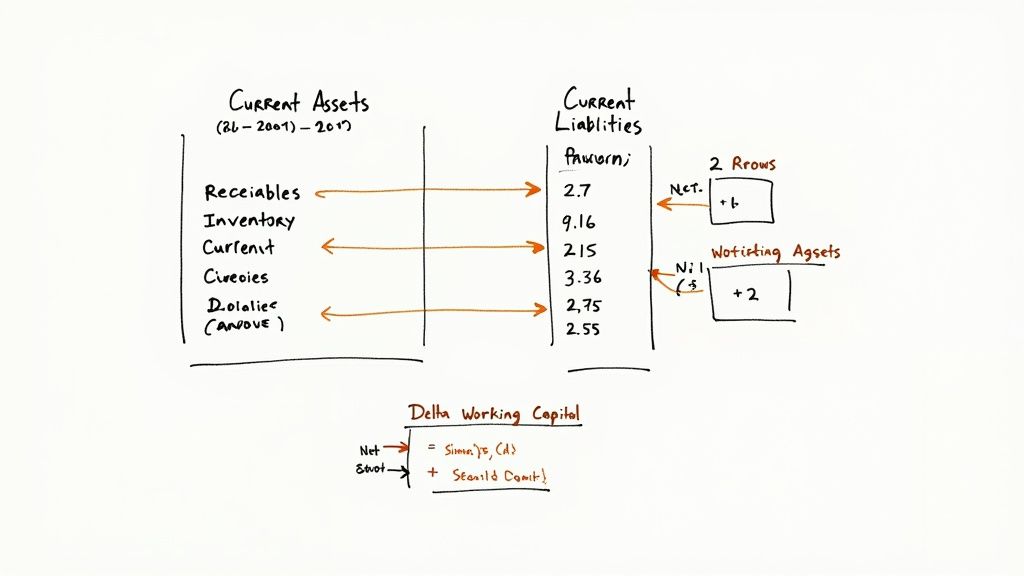 Working Capital Movement Diagram