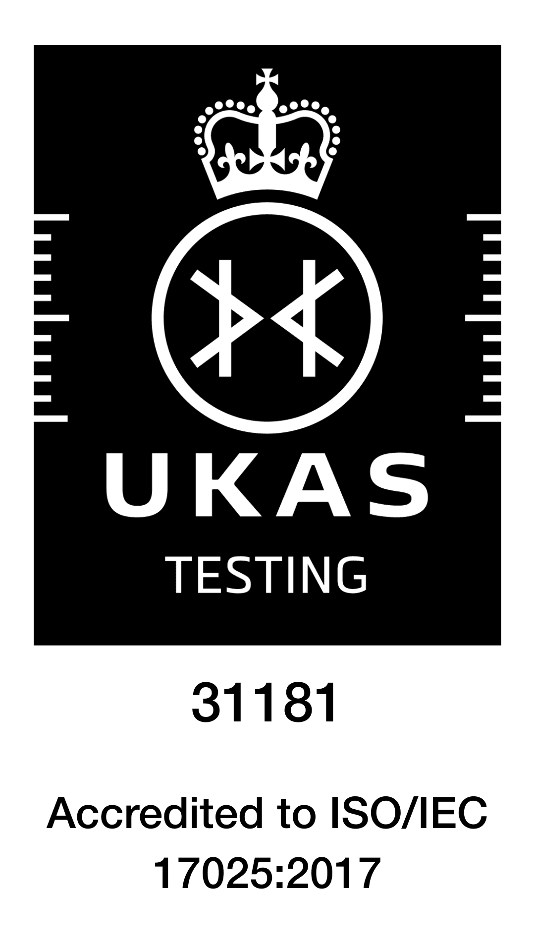UKAS testing logo for ISO 17025