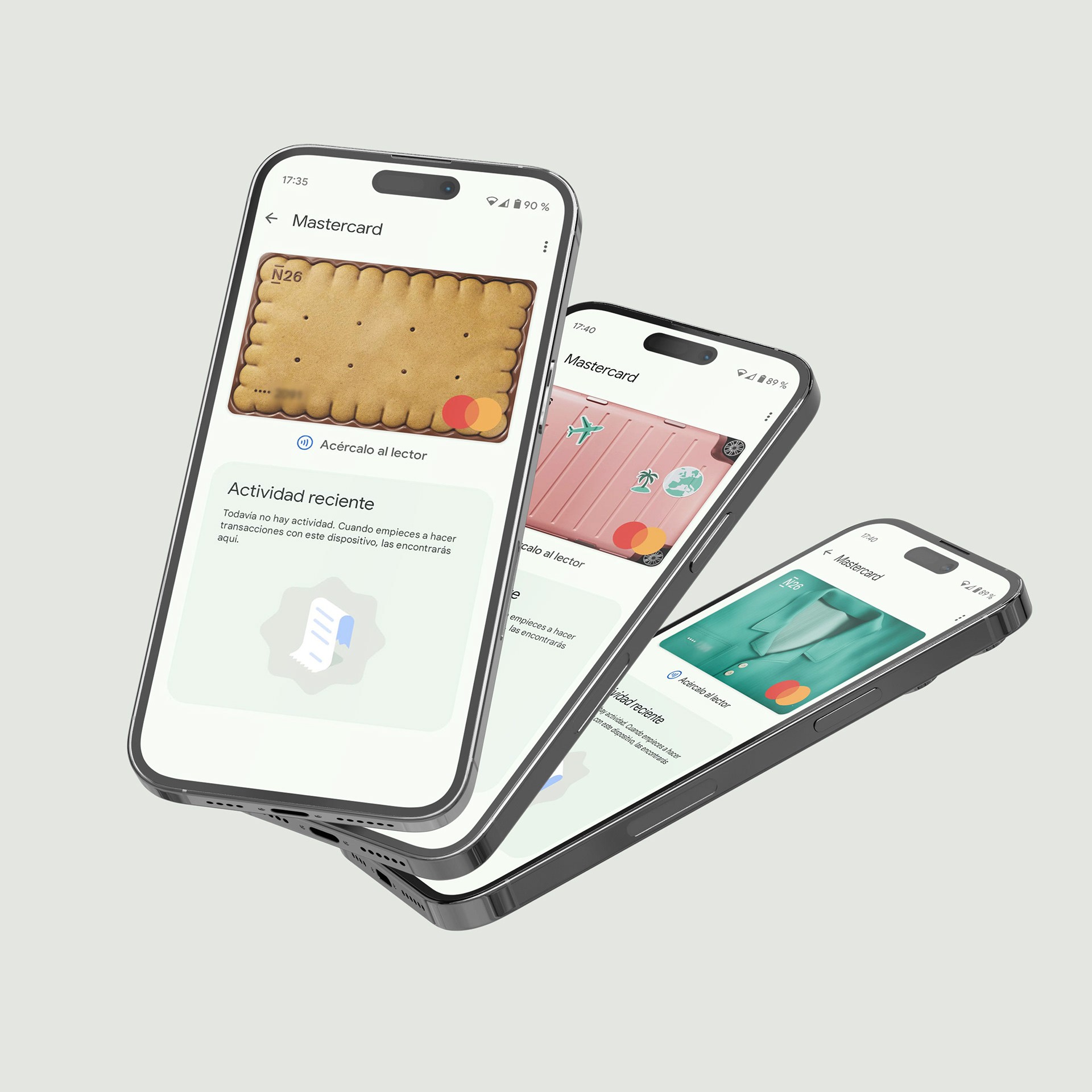 3D render of digital card innovation in motion for N26 by Este Studio