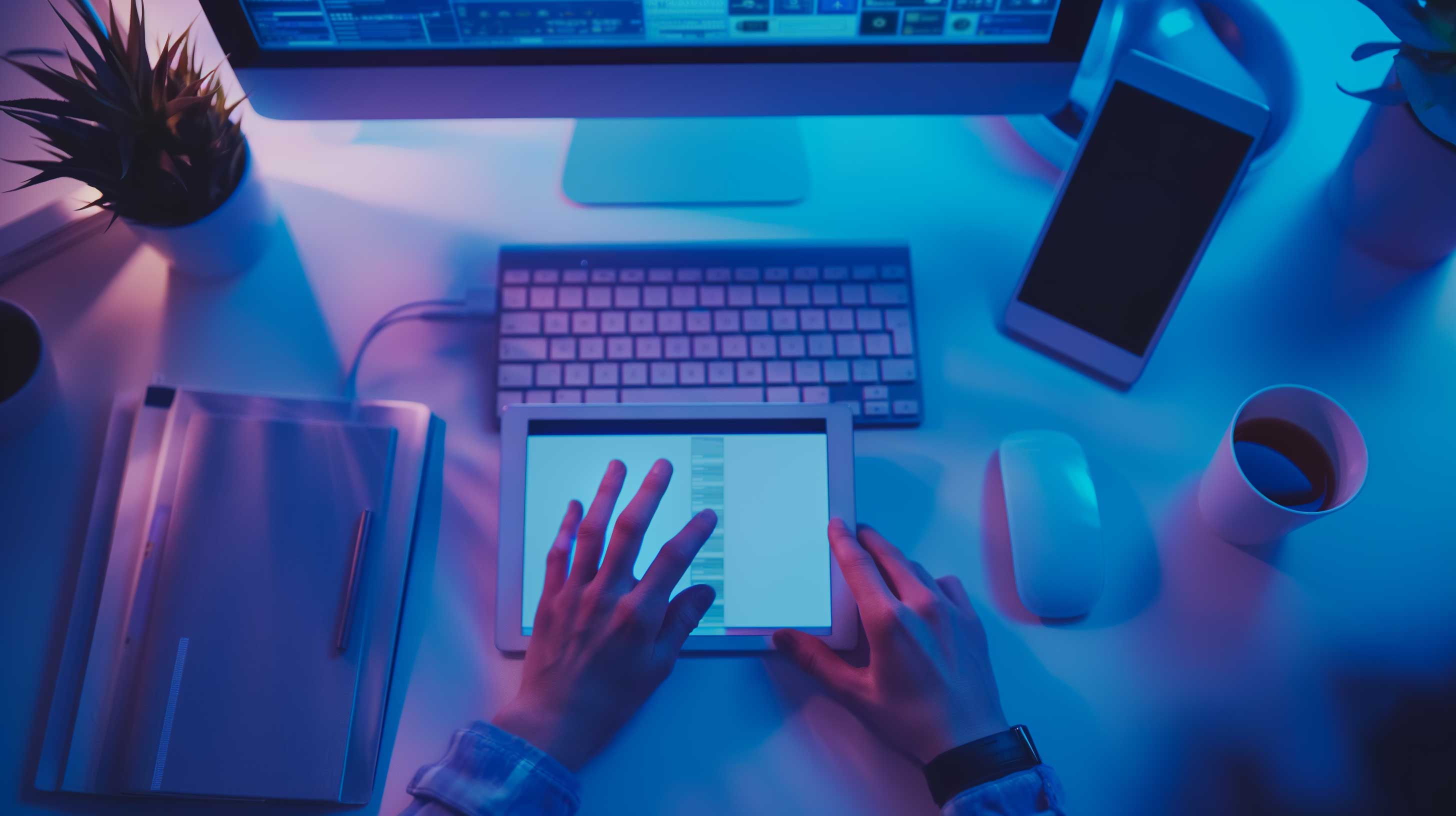 A woman smiling sitting in the office