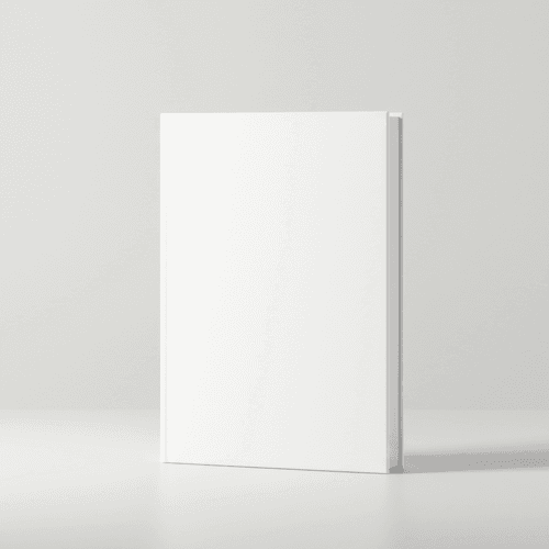 Hard cover book mockup standing front cover