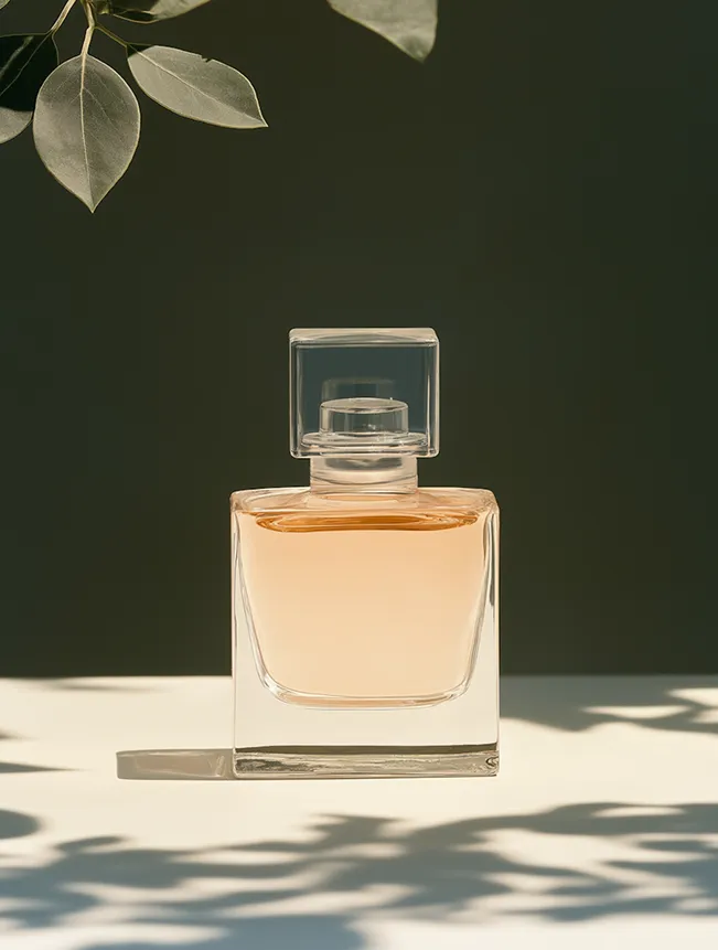 prime plano frasco de perfumes