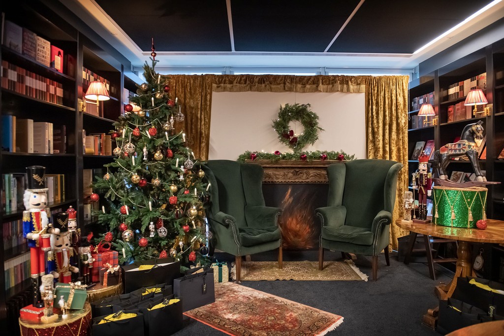 Christmas tree with Inigo-branded ornaments