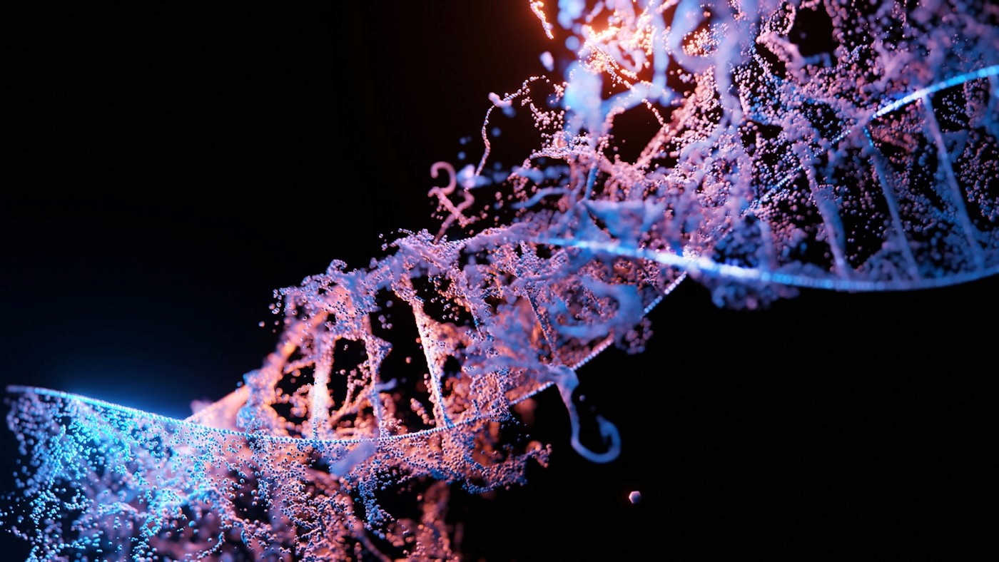Abstract DNA structure representing genome architecture